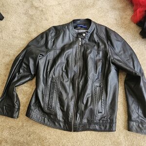 Imitation leather jacket
